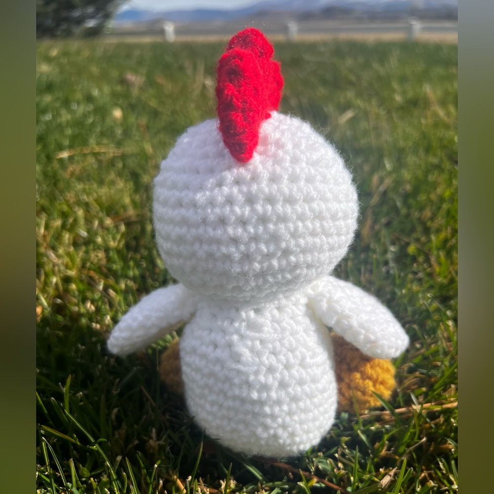 Hand Crocheted Mr. Cluck the Chicken Stuffed Animal Plushie! - Picture 7 of 12